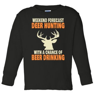 Funny Deer Hunting Toddler Long Sleeve Shirt