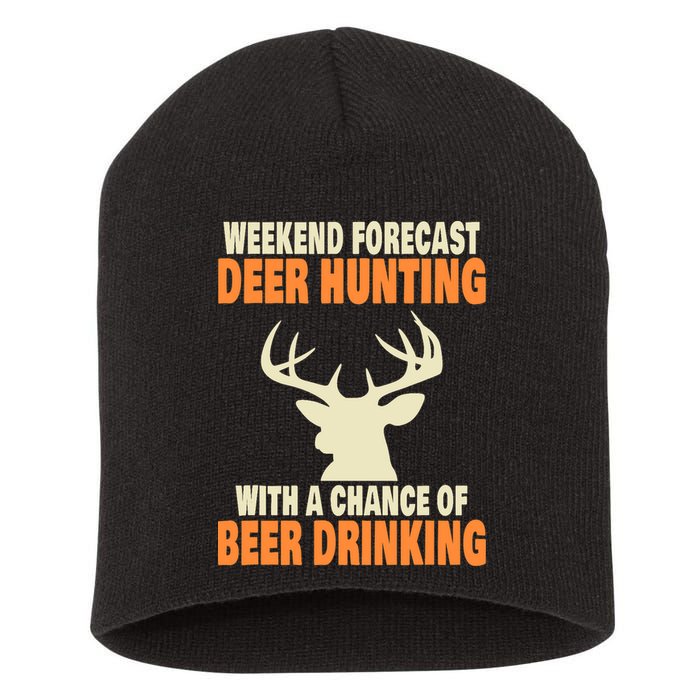 Funny Deer Hunting Short Acrylic Beanie