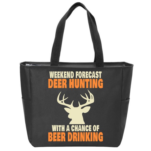Funny Deer Hunting Zip Tote Bag