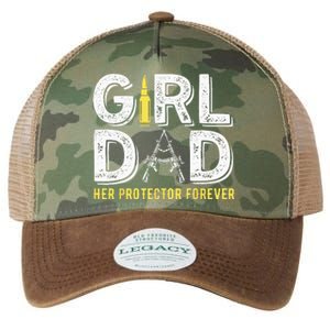 Father dad her protector forever funny Dad Legacy Tie Dye Trucker Hat