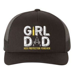 Father dad her protector forever funny Dad Yupoong Adult 5-Panel Trucker Hat