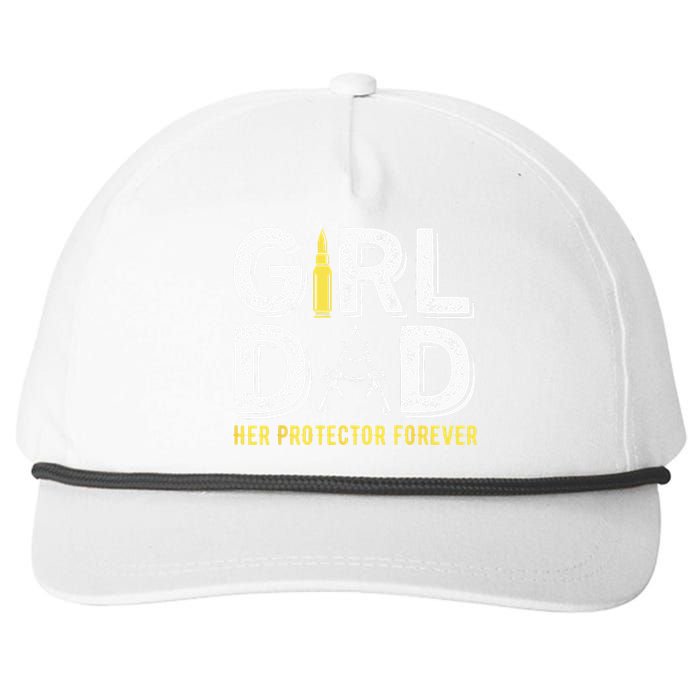 Father dad her protector forever funny Dad Snapback Five-Panel Rope Hat