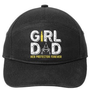 Father dad her protector forever funny Dad 7-Panel Snapback Hat