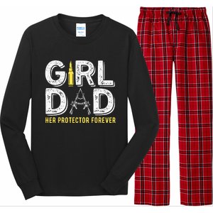 Father dad her protector forever funny Dad Long Sleeve Pajama Set