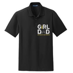 Father dad her protector forever funny Dad Dry Zone Grid Polo