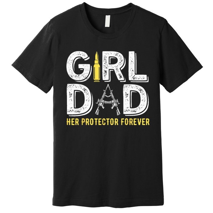 Father dad her protector forever funny Dad Premium T-Shirt