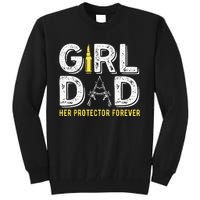 Father dad her protector forever funny Dad Tall Sweatshirt