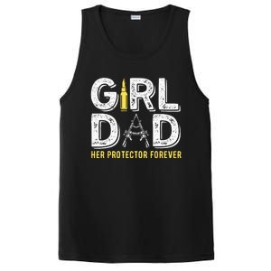 Father dad her protector forever funny Dad PosiCharge Competitor Tank