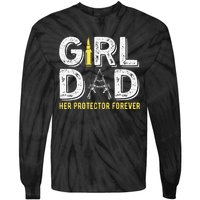 Father dad her protector forever funny Dad Tie-Dye Long Sleeve Shirt