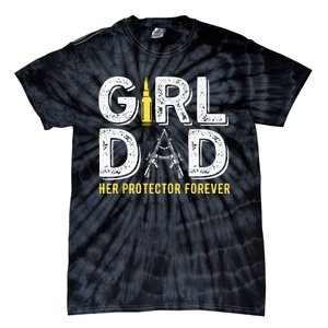 Father dad her protector forever funny Dad Tie-Dye T-Shirt