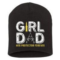 Father dad her protector forever funny Dad Short Acrylic Beanie