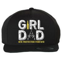 Father dad her protector forever funny Dad Wool Snapback Cap