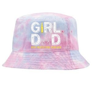 Father dad her protector forever funny Dad Tie-Dyed Bucket Hat