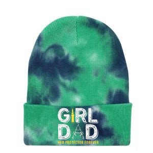 Father dad her protector forever funny Dad Tie Dye 12in Knit Beanie