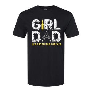 Father dad her protector forever funny Dad Softstyle CVC T-Shirt