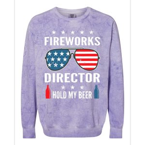 Fireworks Director Hold My Beer Colorblast Crewneck Sweatshirt