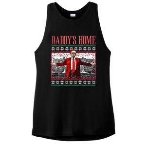 Funny DaddyS Home Trump Ugly Christmas Sweater Xmas Pajamas Sweatshirt Ladies PosiCharge Tri-Blend Wicking Tank