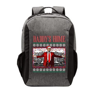 Funny DaddyS Home Trump Ugly Christmas Sweater Xmas Pajamas Sweatshirt Vector Backpack