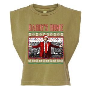 Funny DaddyS Home Trump Ugly Christmas Sweater Xmas Pajamas Sweatshirt Garment-Dyed Women's Muscle Tee