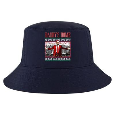 Funny DaddyS Home Trump Ugly Christmas Sweater Xmas Pajamas Sweatshirt Cool Comfort Performance Bucket Hat