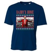 Funny DaddyS Home Trump Ugly Christmas Sweater Xmas Pajamas Sweatshirt Cooling Performance Crew T-Shirt