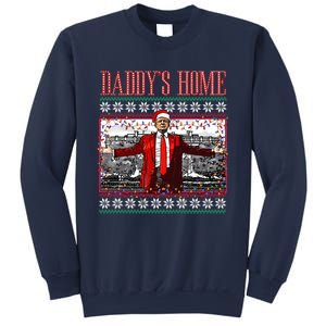 Funny DaddyS Home Trump Ugly Christmas Sweater Xmas Pajamas Sweatshirt Sweatshirt