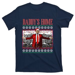 Funny DaddyS Home Trump Ugly Christmas Sweater Xmas Pajamas Sweatshirt T-Shirt