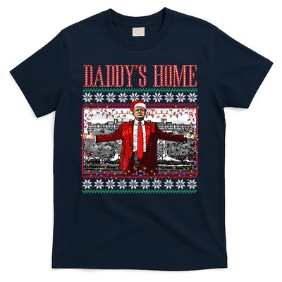 Funny DaddyS Home Trump Ugly Christmas Sweater Xmas Pajamas Sweatshirt T-Shirt