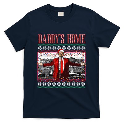 Funny DaddyS Home Trump Ugly Christmas Sweater Xmas Pajamas Sweatshirt T-Shirt