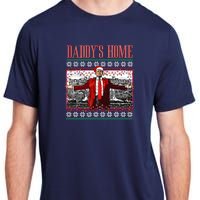 Funny DaddyS Home Trump Ugly Christmas Sweater Xmas Pajamas Sweatshirt Adult ChromaSoft Performance T-Shirt