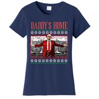 Funny DaddyS Home Trump Ugly Christmas Sweater Xmas Pajamas Sweatshirt Women's T-Shirt