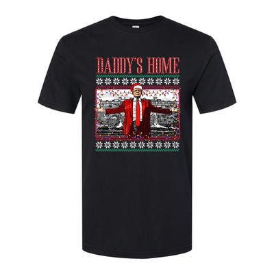 Funny DaddyS Home Trump Ugly Christmas Sweater Xmas Pajamas Sweatshirt Softstyle CVC T-Shirt