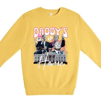 Funny Daddys Home Trump 90s Bootleg Style Premium Crewneck Sweatshirt