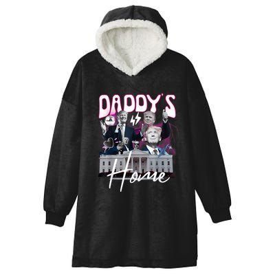 Funny Daddys Home Trump 90s Bootleg Style Hooded Wearable Blanket
