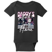 Funny Daddys Home Trump 90s Bootleg Style Baby Bodysuit