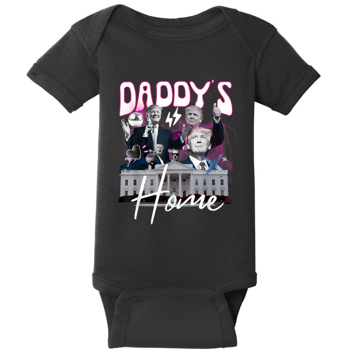 Funny Daddys Home Trump 90s Bootleg Style Baby Bodysuit