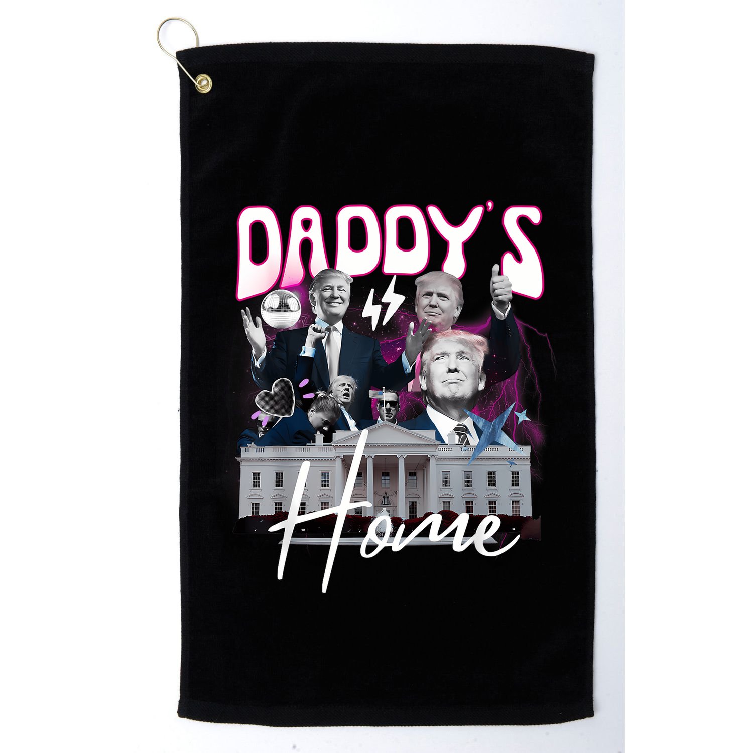 Funny Daddys Home Trump 90s Bootleg Style Golf Towel