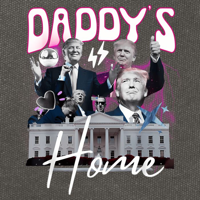 Funny Daddys Home Trump 90s Bootleg Style Cotton Canvas Backpack