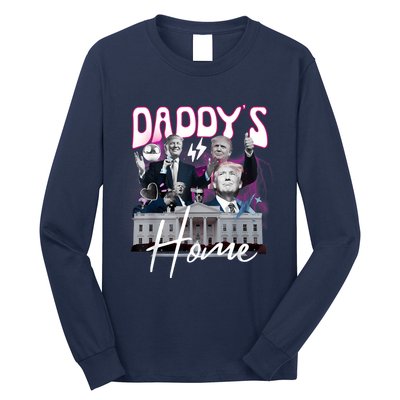 Funny Daddys Home Trump 90s Bootleg Style Long Sleeve Shirt