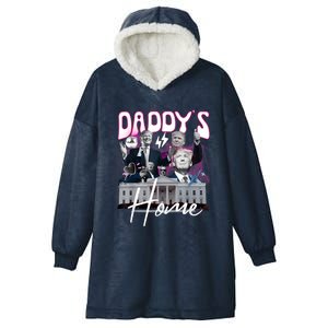 Funny Daddys Home Trump 90s Bootleg Style Hooded Wearable Blanket