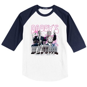 Funny Daddys Home Trump 90s Bootleg Style Baseball Sleeve Shirt