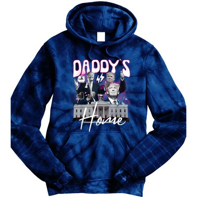 Funny Daddys Home Trump 90s Bootleg Style Tie Dye Hoodie