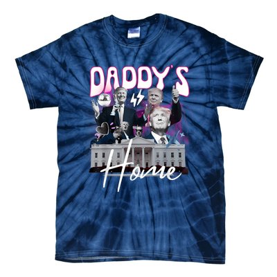 Funny Daddys Home Trump 90s Bootleg Style Tie-Dye T-Shirt