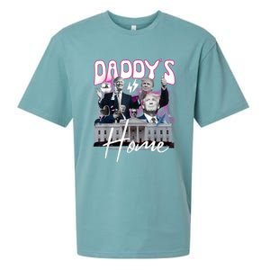 Funny Daddys Home Trump 90s Bootleg Style Sueded Cloud Jersey T-Shirt