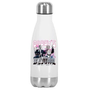 Funny Daddys Home Trump 90s Bootleg Style Stainless Steel Insulated Water Bottle