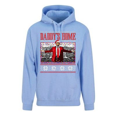 Funny DaddyS Home Trump Ugly Christmas Sweater Xmas Pajamas Unisex Surf Hoodie