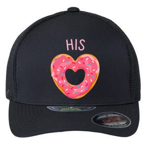 Funny Donut Heart His Donut Valentines Day Partner Gift Meaningful Gift Flexfit Unipanel Trucker Cap