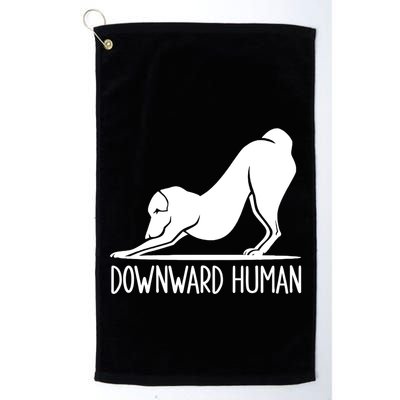 Funny Downward Hu Dog Yoga Design Cool Anime Print Cool Gift Golf Towel
