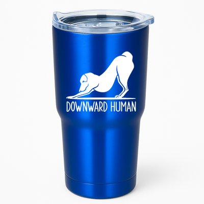 Funny Downward Hu Dog Yoga Design Cool Anime Print Cool Gift Tumbler