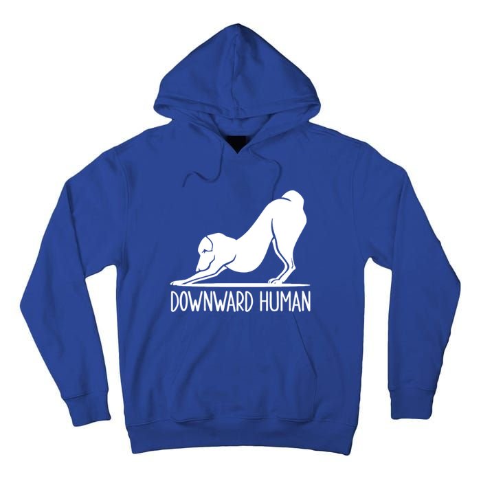 Funny Downward Hu Dog Yoga Design Cool Anime Print Cool Gift Tall Hoodie